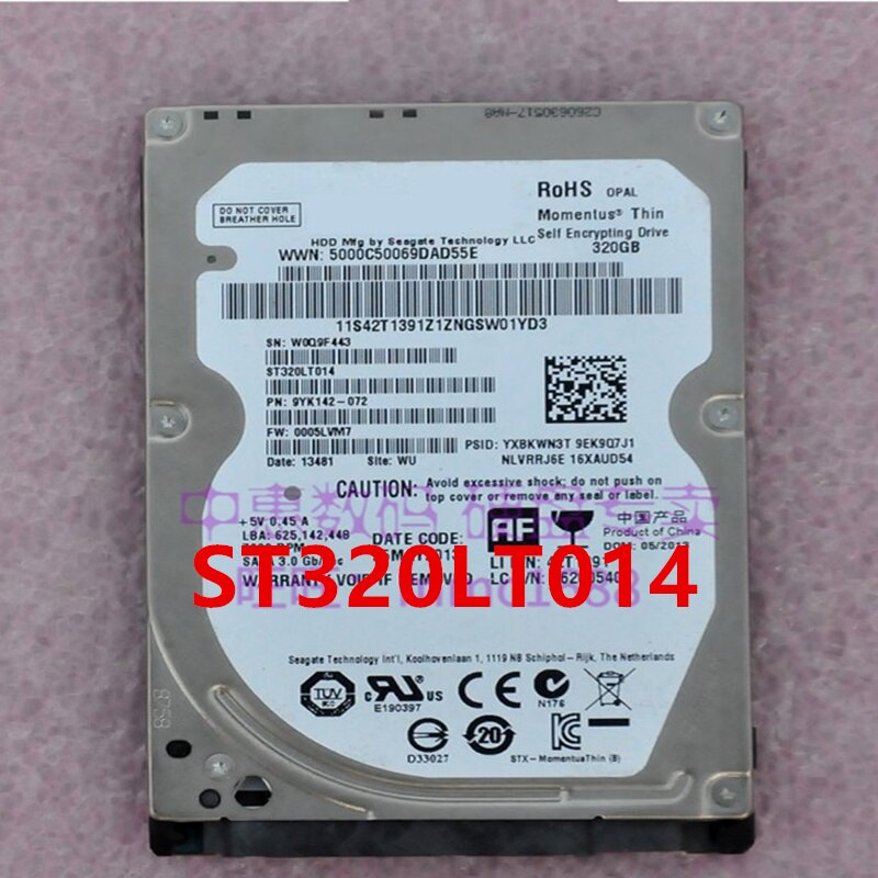 ST320LT014  Ʈ HDD  Seagate 320GB 2.5 16MB SATA 7200RPM   ο  HDD